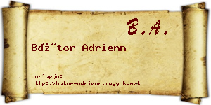 Bátor Adrienn névjegykártya