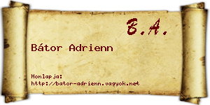 Bátor Adrienn névjegykártya